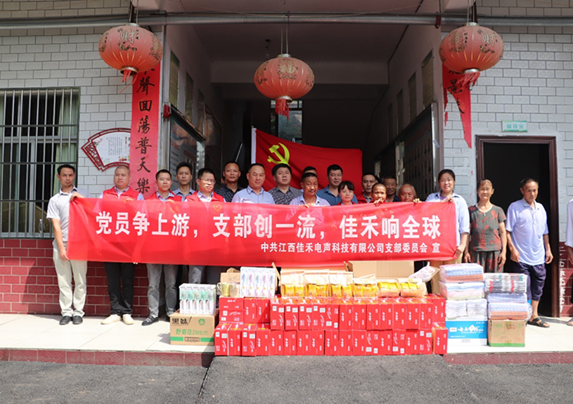 江西尊龙集团电声科技有限公司党支部到桐木镇庆幸敬老院开展爱心慰问活动